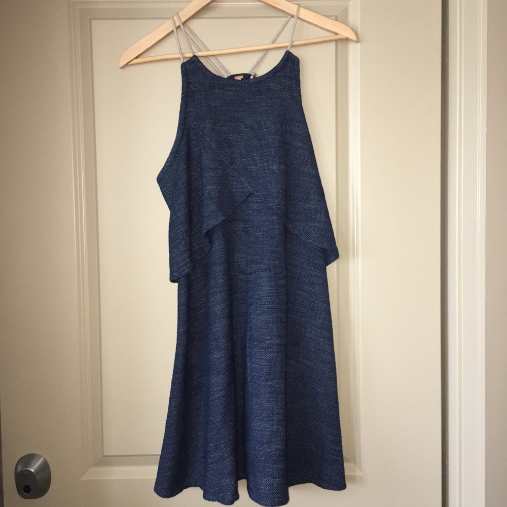 Free People x Urban Outfitters dark blue dress